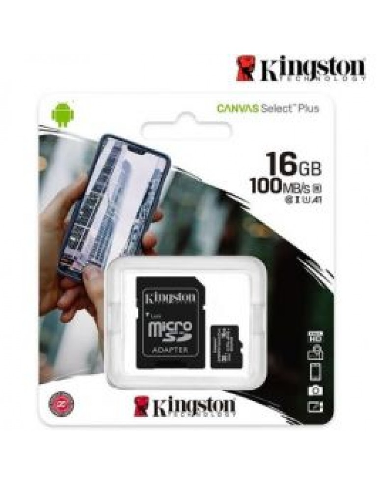 Kingston 16GB microSDHC Canvas Select Plus A1 Class 10 UHS-I