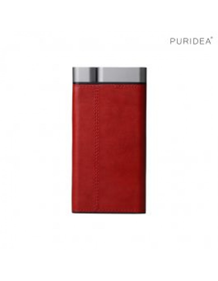 PURIDEA 10.000 Mah Leather powerbank/ 2 [X01 - RED]